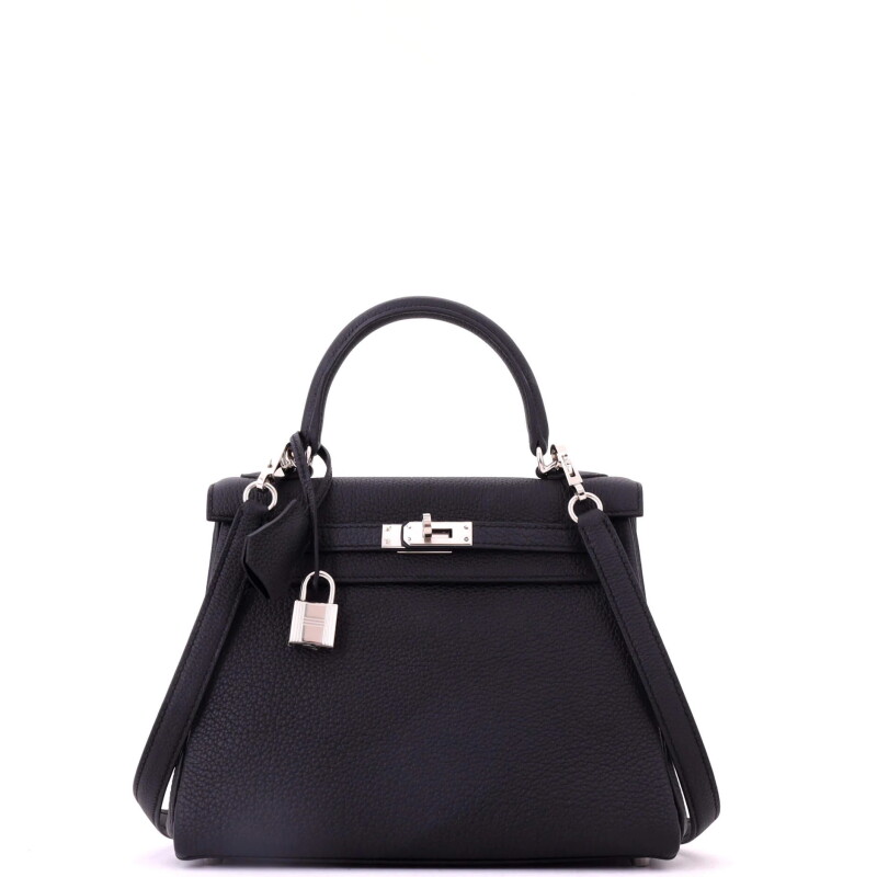 Black Togo Retourne Kelly 25 Palladium Hardware, 2024