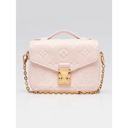 Louis Vuitton Pink Monogram Empreinte Leather Micro Metis Bag