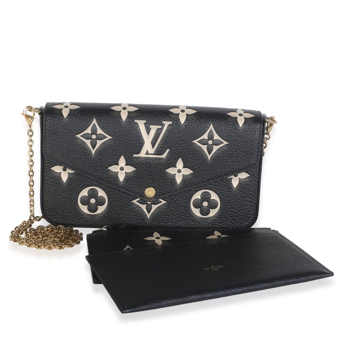Black Beige Bicolor Giant Monogram Empreinte Felicie Pochette