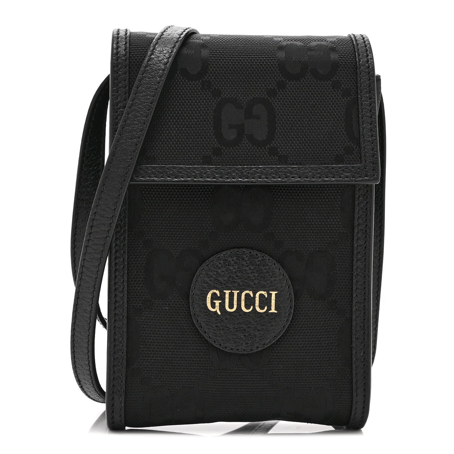Gucci Econyl Nylon Monogram Off The Grid Crossbody Bag Black