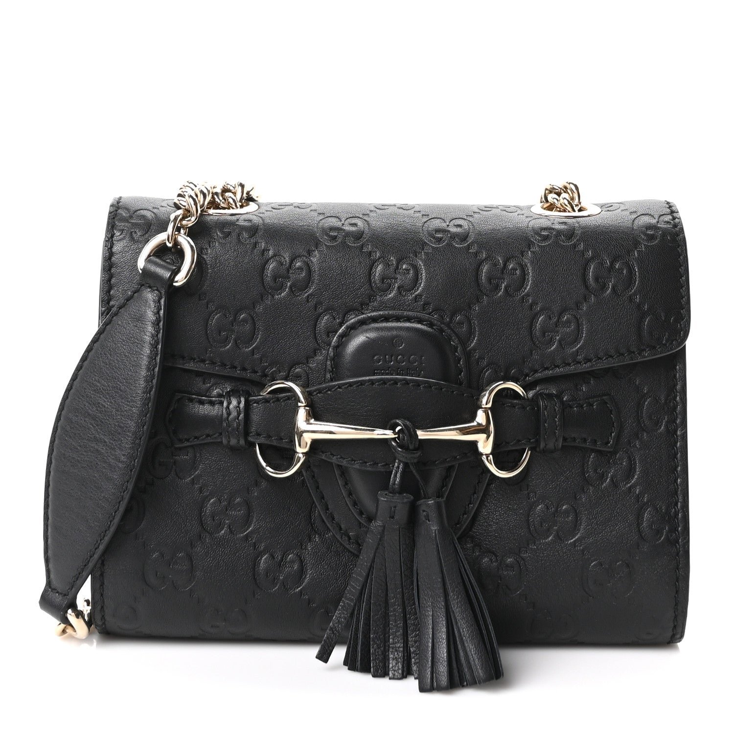 Gucci Guccissima Mini Emily Shoulder Bag Black