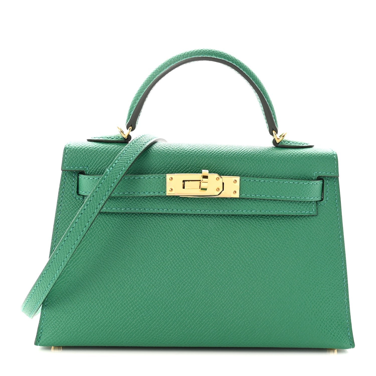 Epsom Mini Kelly Sellier 20 Vert Vertigo