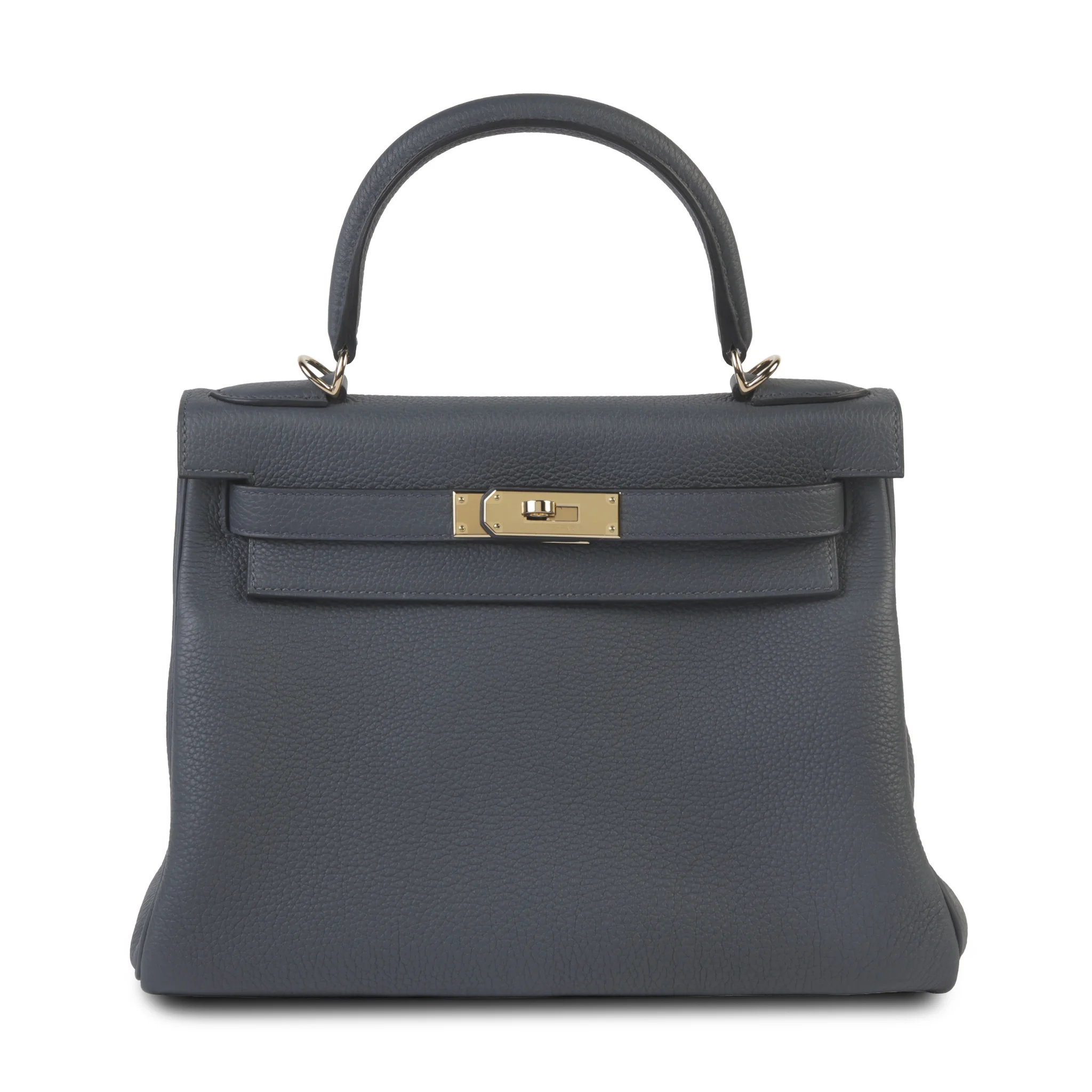Unused ( Rank NS ) HERMÈS Kelly 28 Gris misty (H0) Togo Permabrass hardware W (2024)