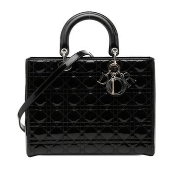 Large Patent Cannage Lady Dior