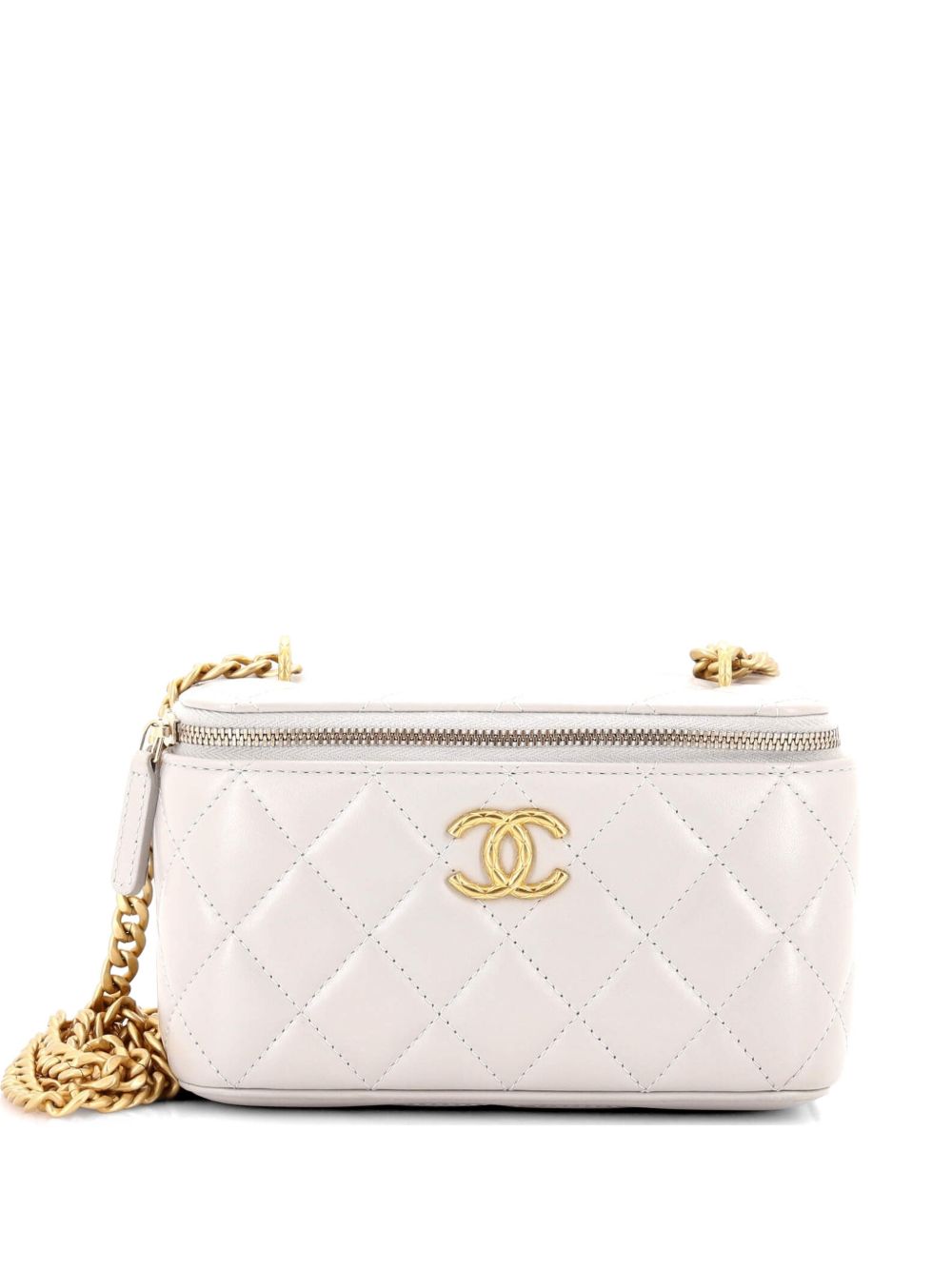 Pillow Crush Vanity Case with Chain Quilted Lambskin crossbody bag
