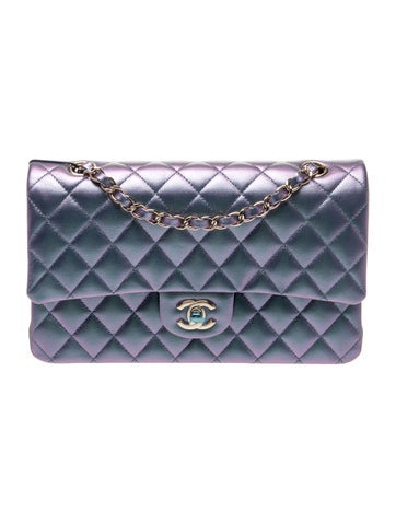 Classic Medium Iridescent Double Flap Bag