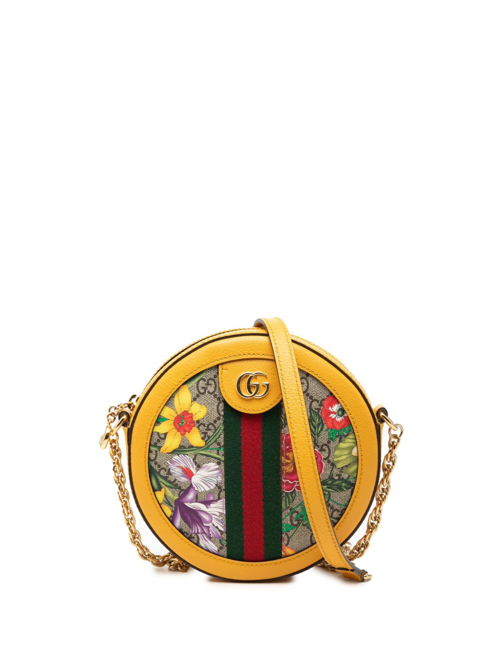 2016-2026 Mini GG Supreme Flora Ophidia Round crossbody bag