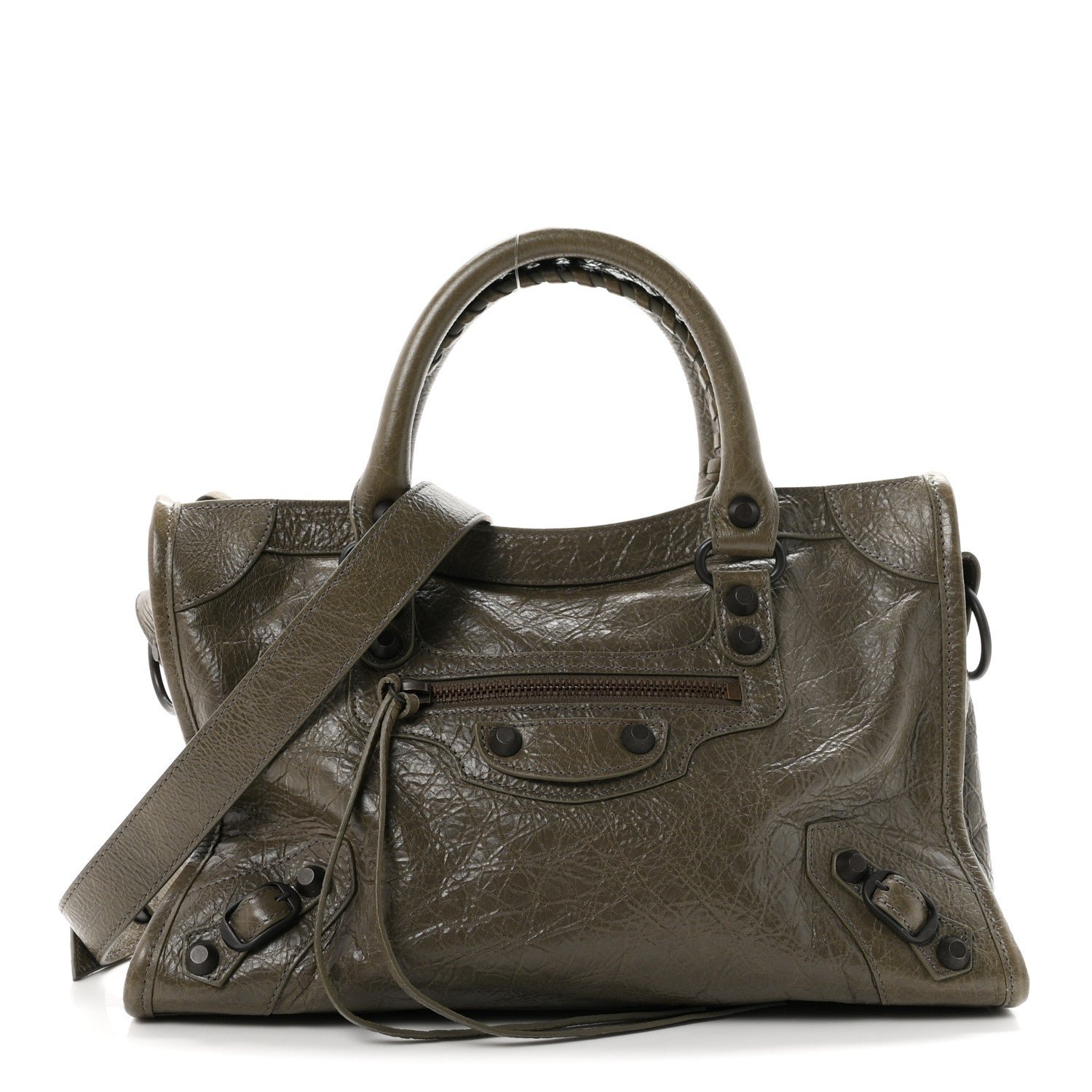 Balenciaga Agneau Arena Classic Hardware Small Le City Army Green
