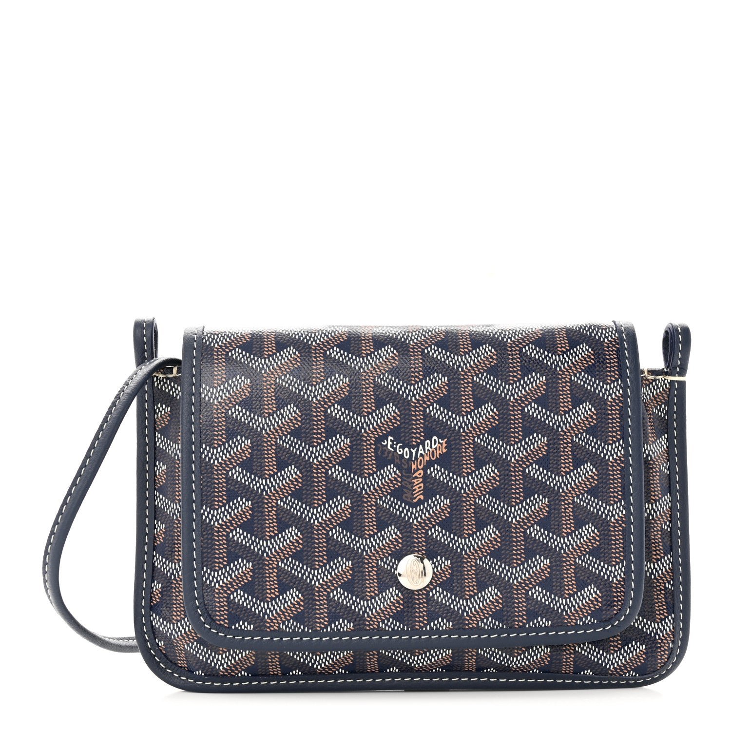 Goyard Goyardine Plumet Wallet Clutch Navy