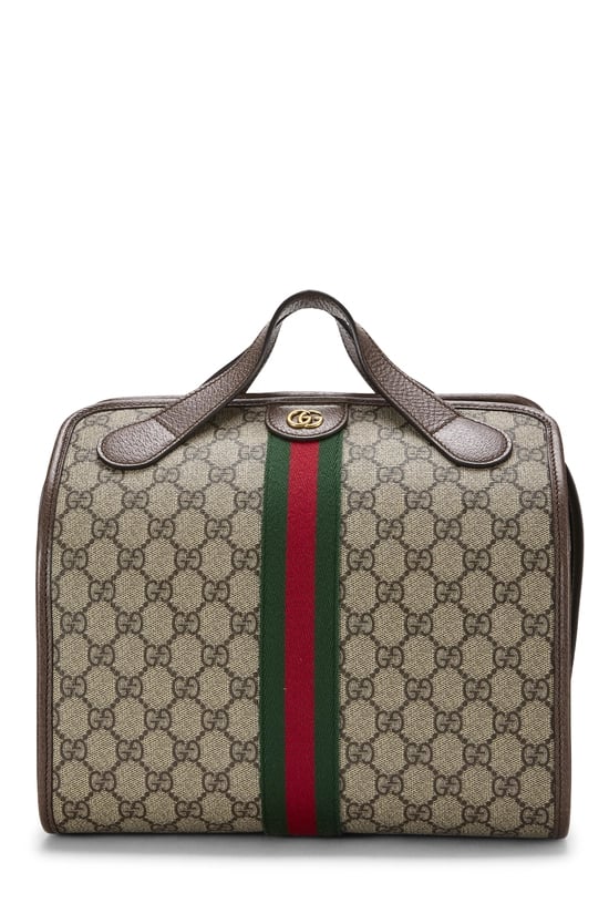 Brown GG Supreme Canvas Bowler Handbag