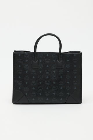 Leather Monogram Large München Tote