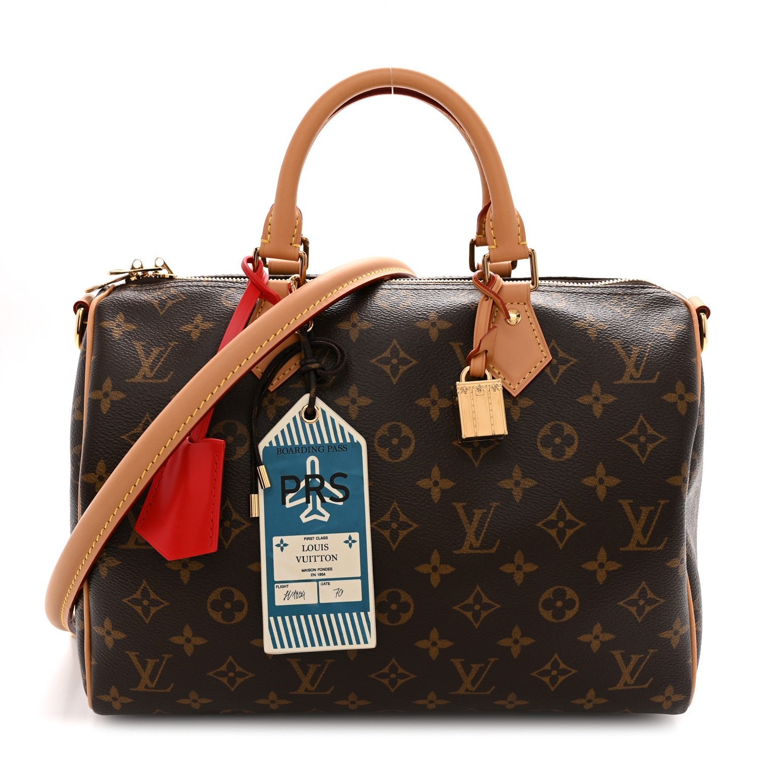 Louis Vuitton Monogram Speedy Soft 30 Crafty Red