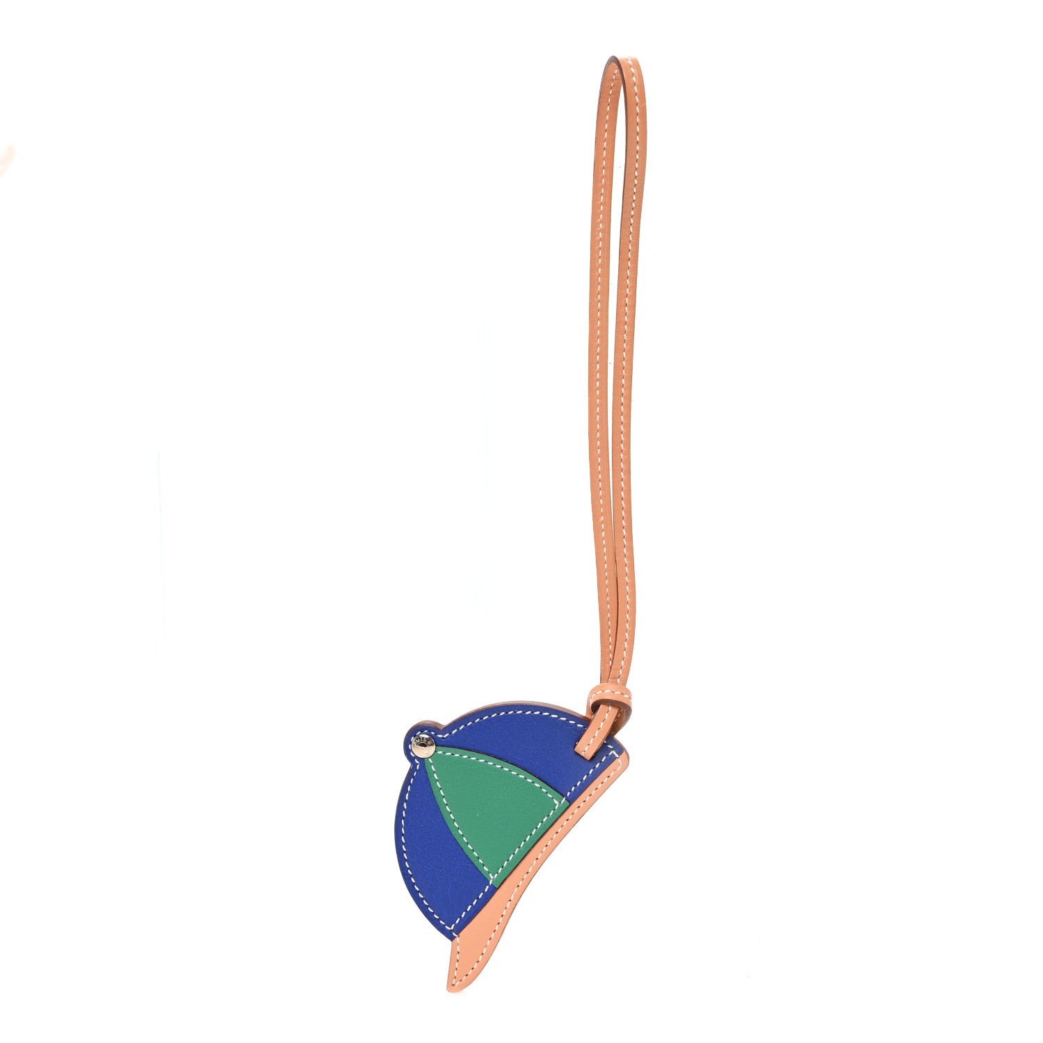 Hermes Butler Swift Paddock Bombe Bag Charm Sable Bleu Electrique Vert Vertigo