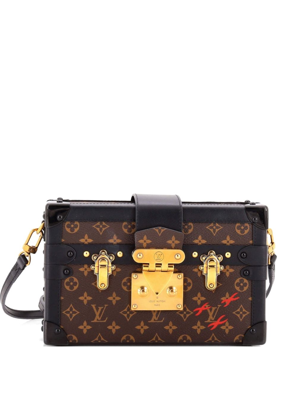 Louis Vuitton Petite Malle Handbag Monogram Canvas clutch bag