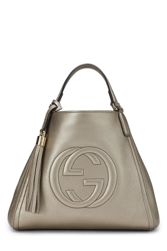 Gold Leather Soho Convertible Shoulder Bag Small