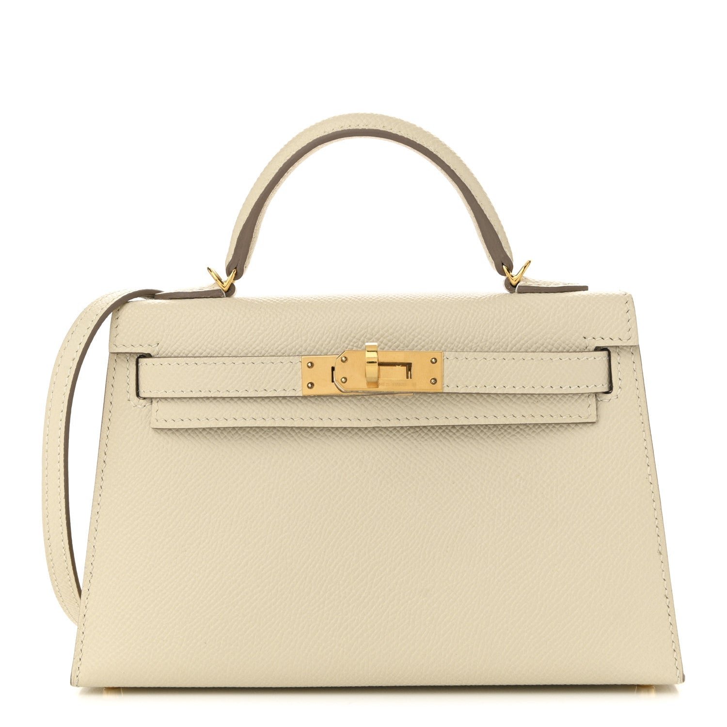 Hermes Epsom Mini Kelly Sellier 20 Craie