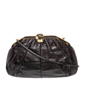 Embossed Leather Shoulder Bag