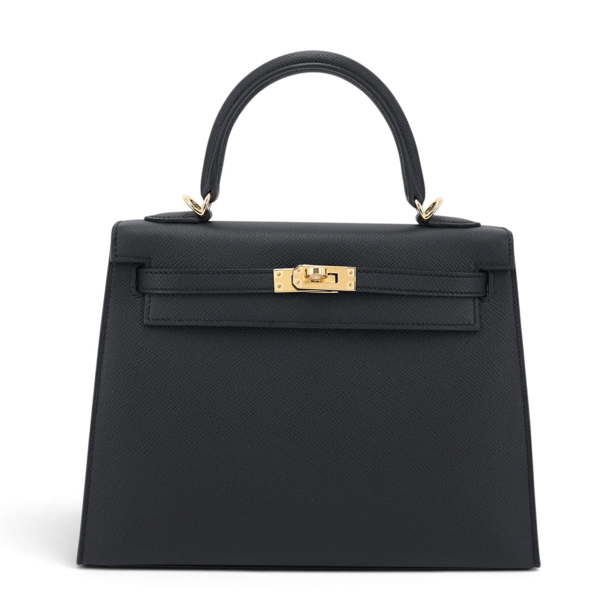 Brand New ( Rank N ) HERMÈS Kelly 25 Sellier Noir (89) Epsom Gold hardware G (2026)