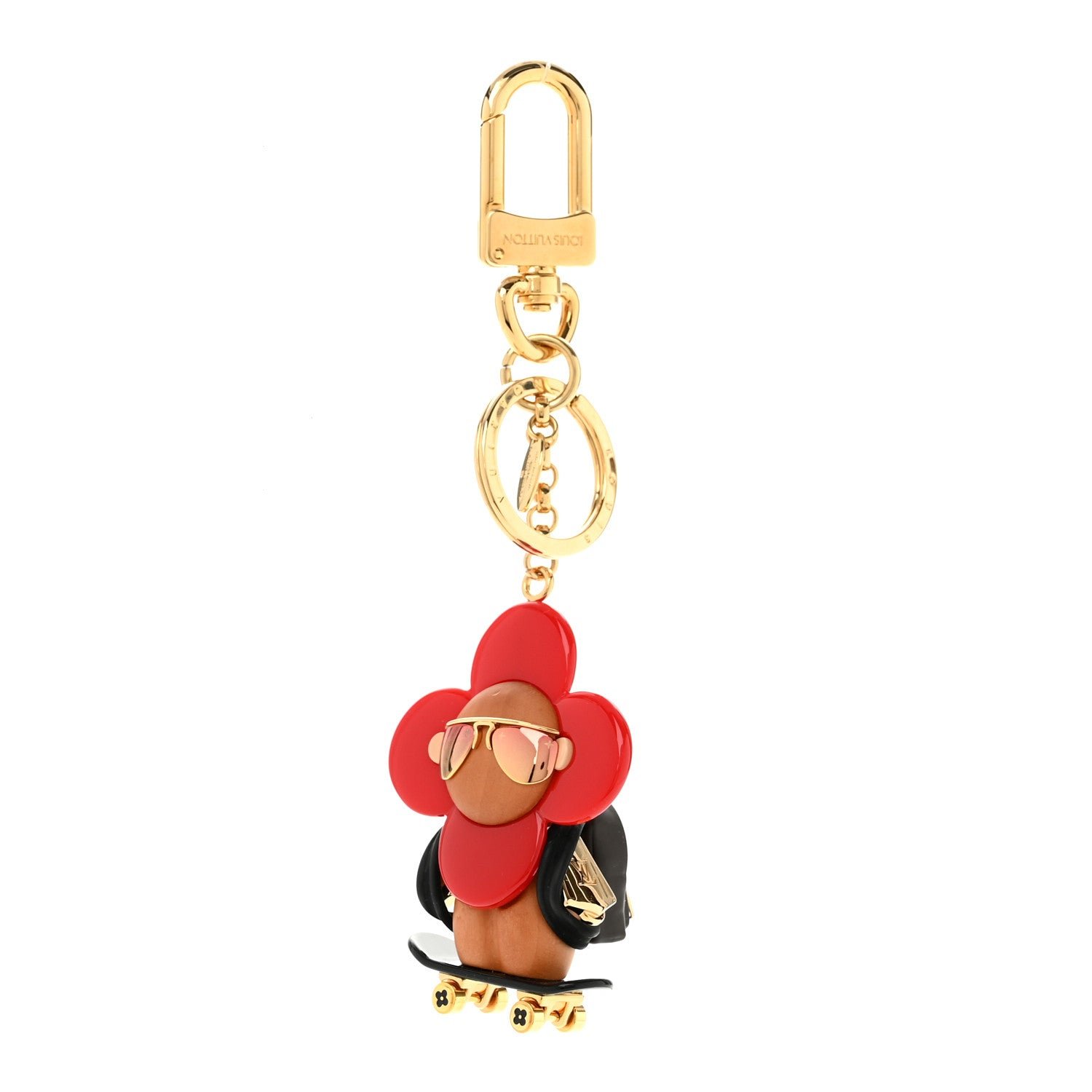 Louis Vuitton Resin Wood Vivienne Skateboarder Bag Charm