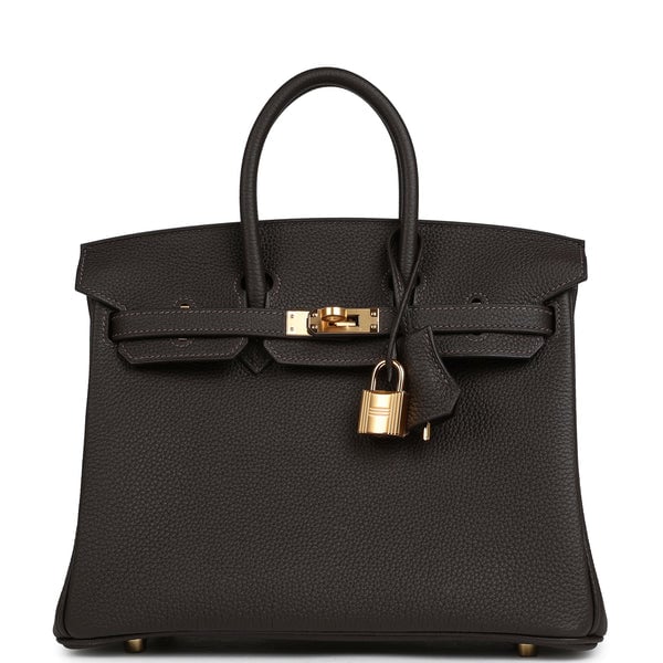 Hermes Hermes Birkin 25 Bai Brun Togo Gold Hardware