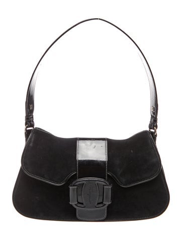 Ferragamo Suede Shoulder Bag