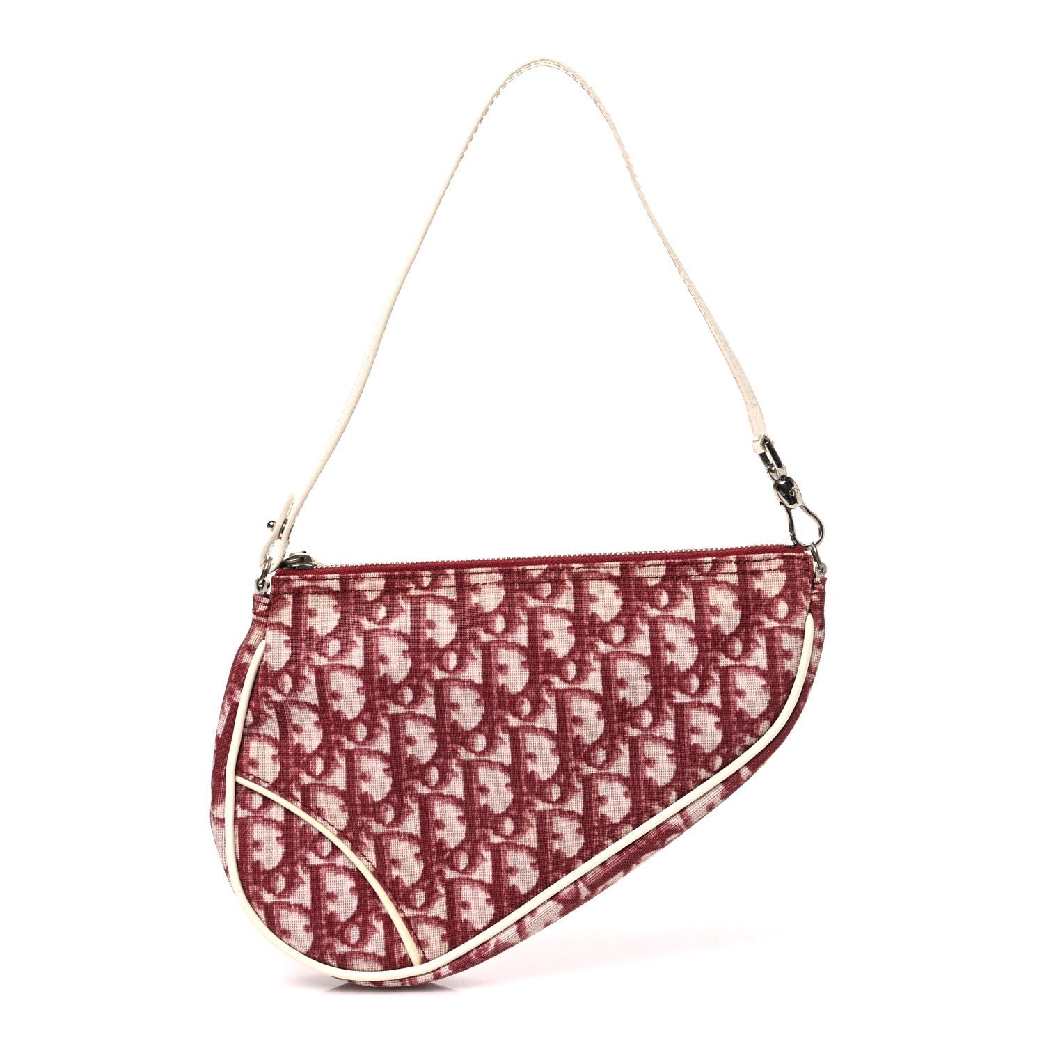 Christian Dior Monogram Mini Saddle Pochette Red