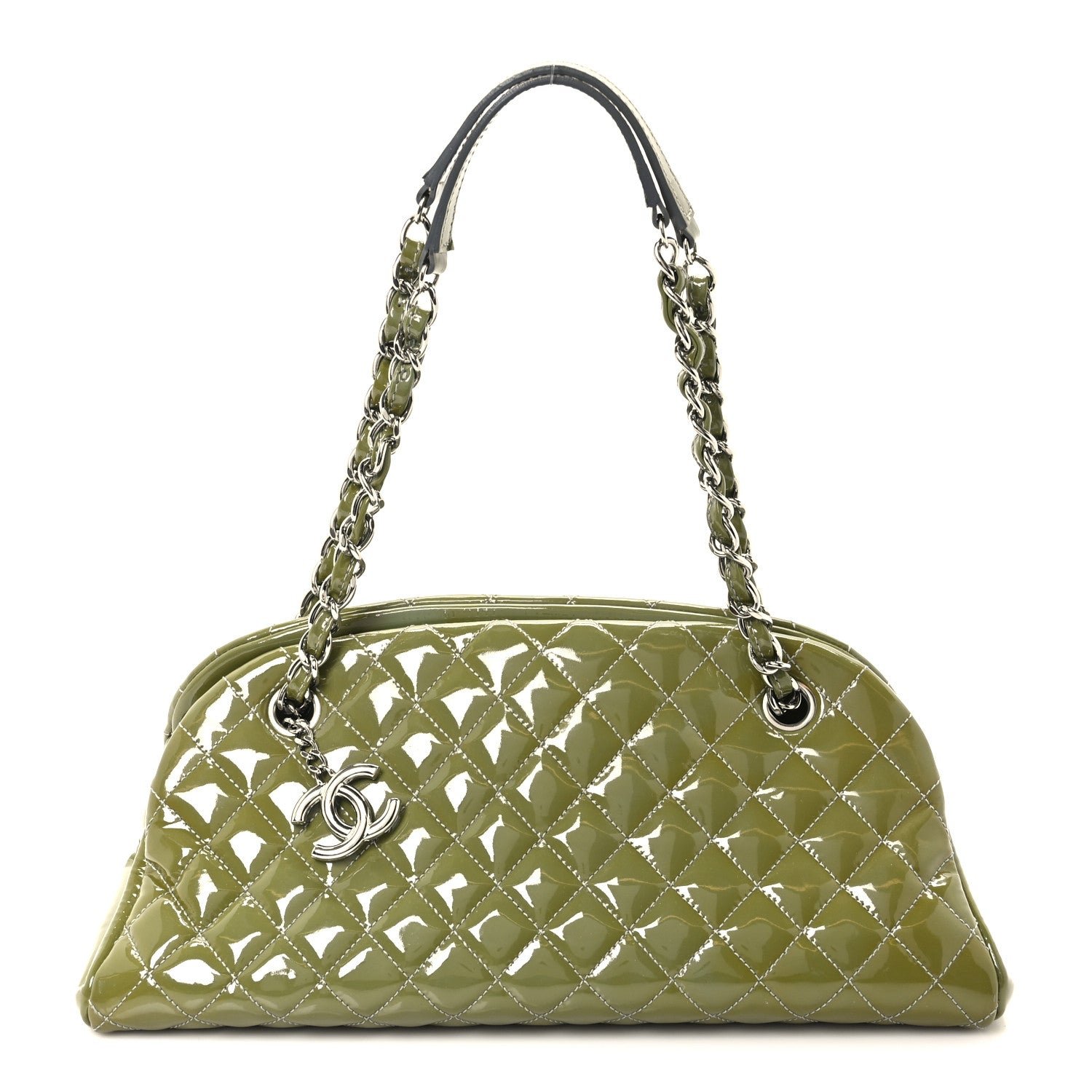 Patent Quilted Medium Just Mademoiselle Green