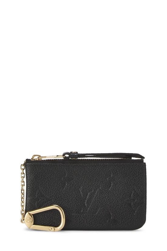 Black Empreinte Leather Pochette Clefs