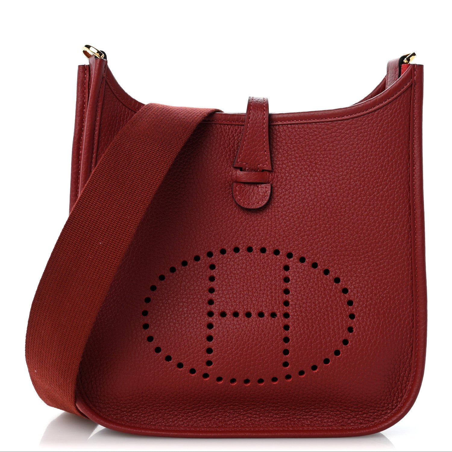 Hermes Taurillon Clemence Evelyne 23 Poche III Rouge H