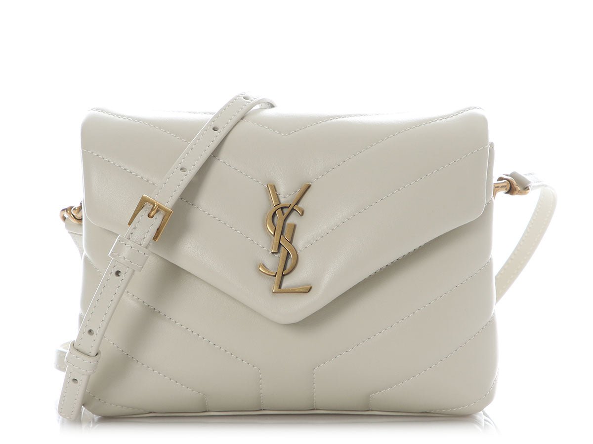 Saint Laurent Beige Matelassé Toy Loulou