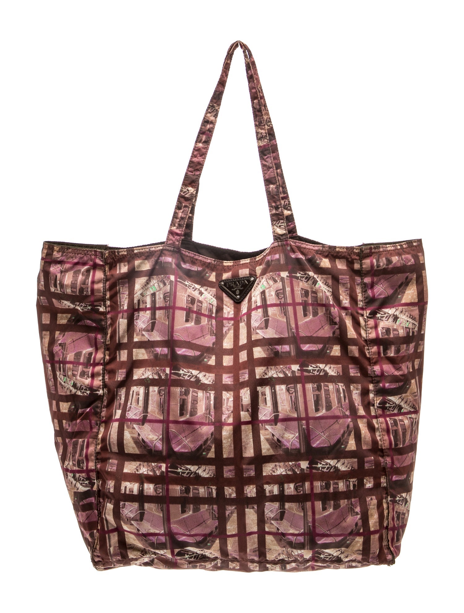 Enameled Metal Triangle Tote
