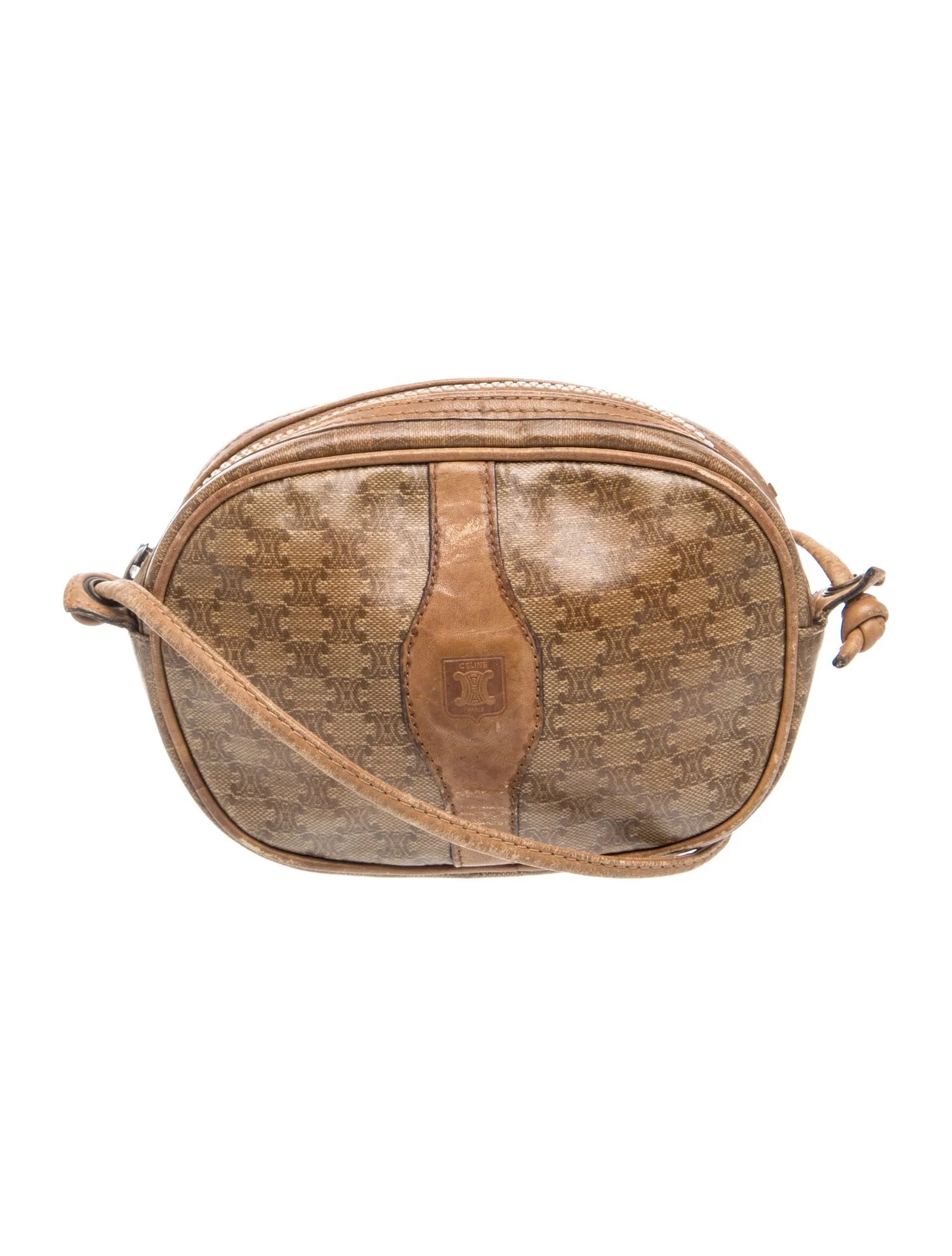 Leather Vintage Macadam Coated Canvas Crossbody Bag