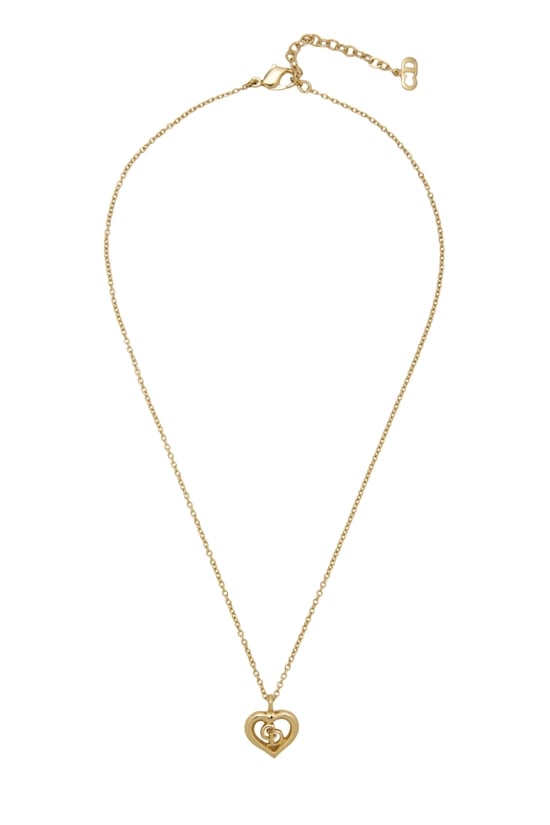 Gold 'CD' Heart Necklace Small