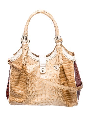 Brahmin Embossed Leather Top Handle Bag w/ Tags