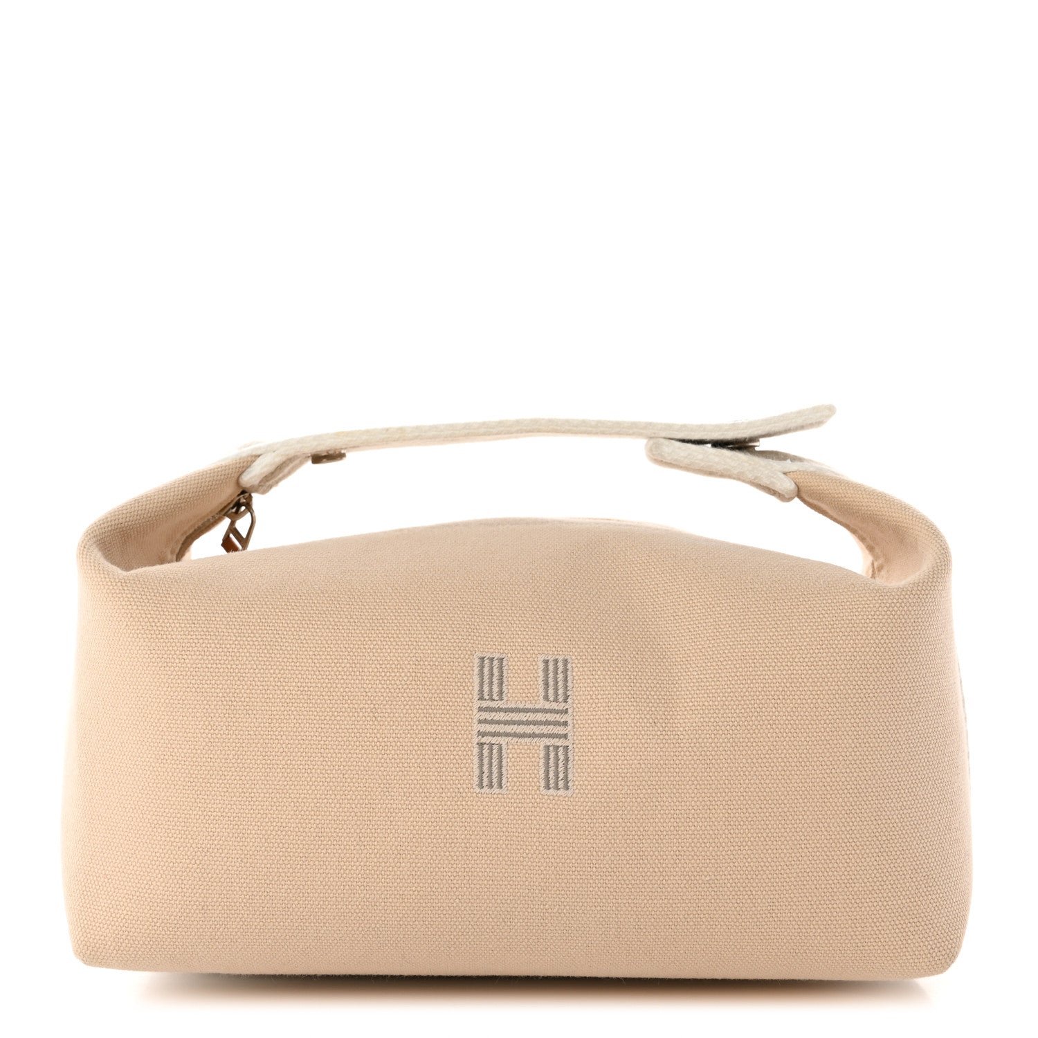 Hermes Canvas Small Bride-A-Brac Pouch Natural