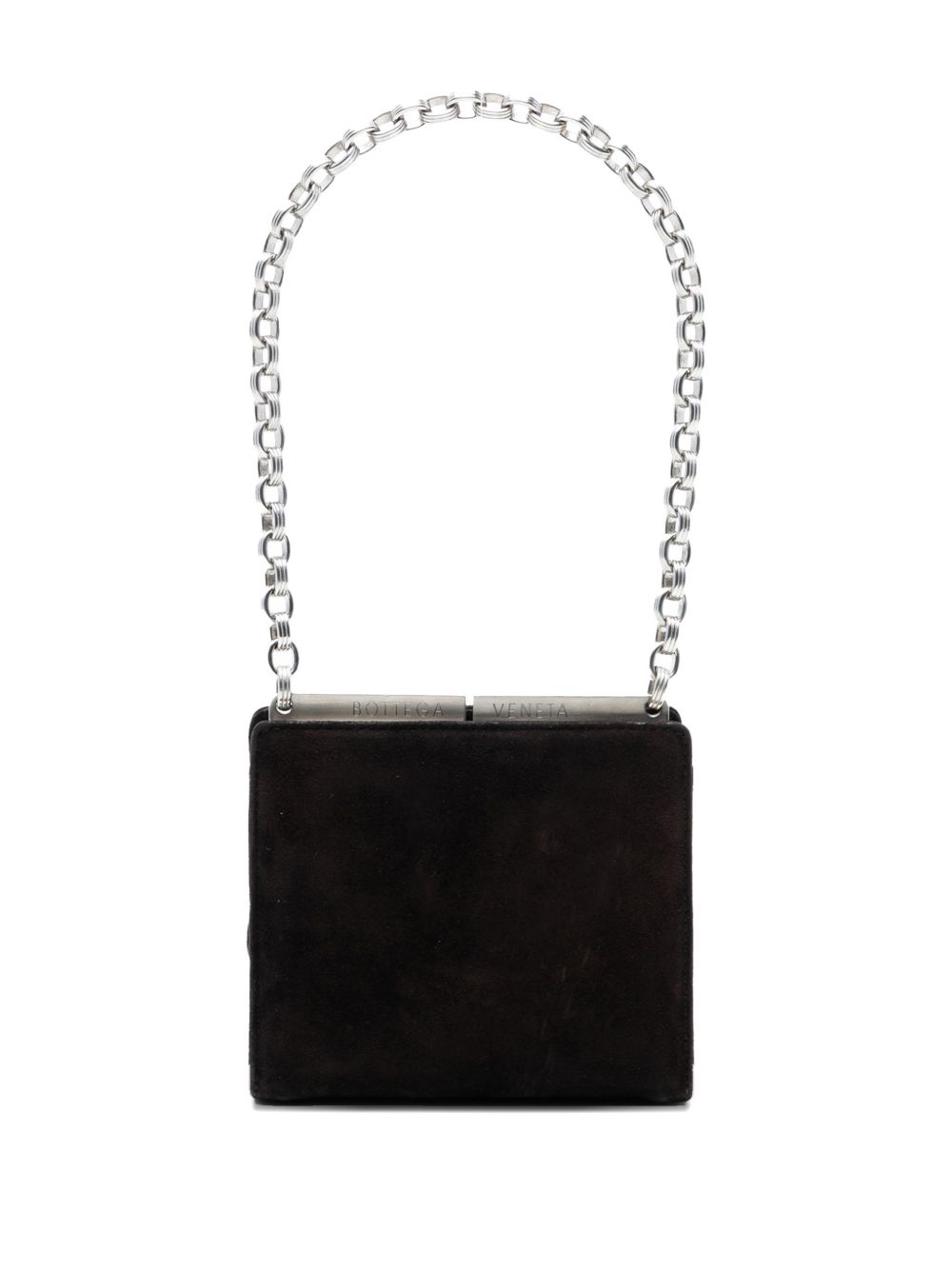 20th Century Suede Frame Clutch on Chain handbag