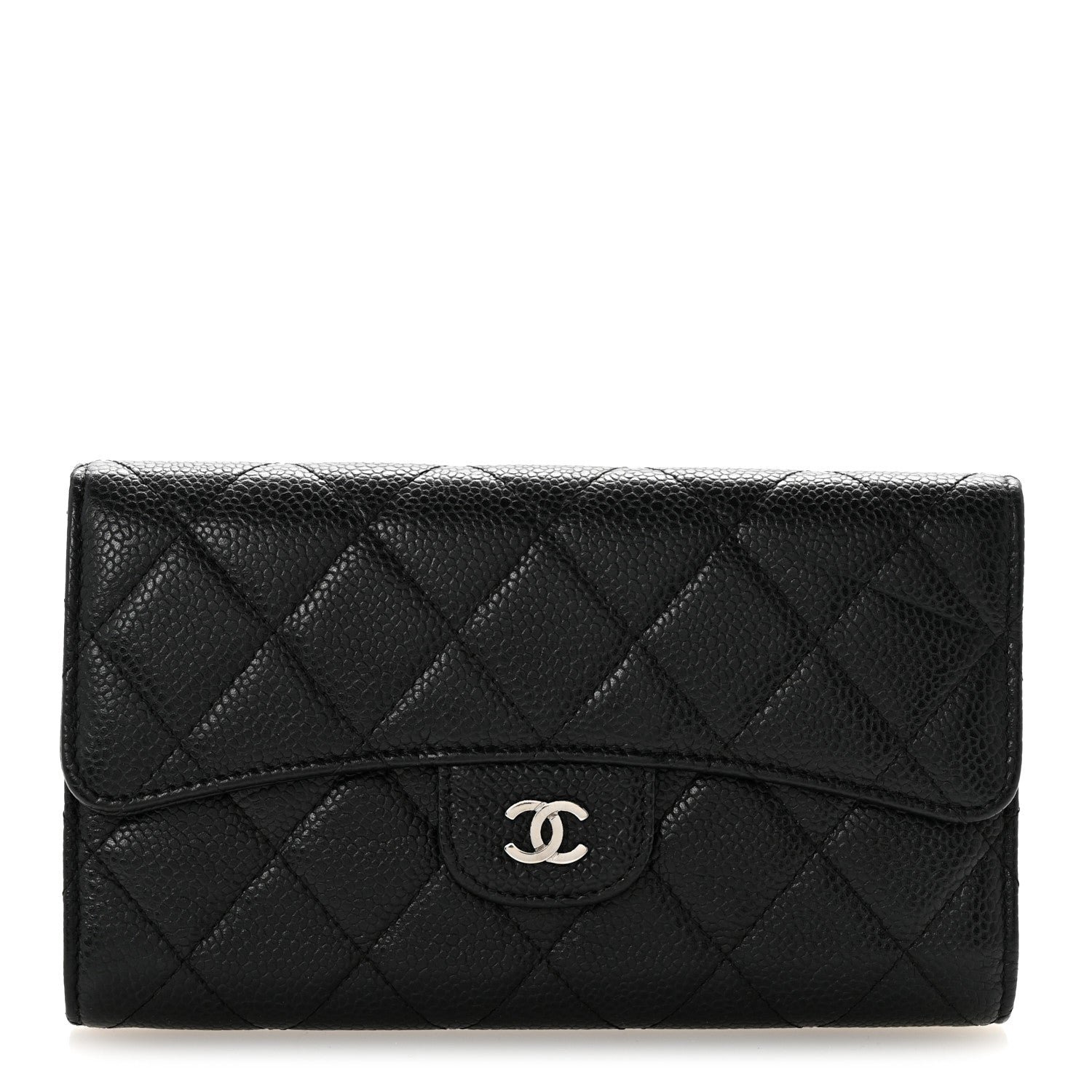 Chanel Caviar Quilted Large Flap Wallet Black