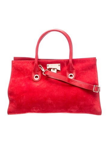 Suede Top Handle Bag