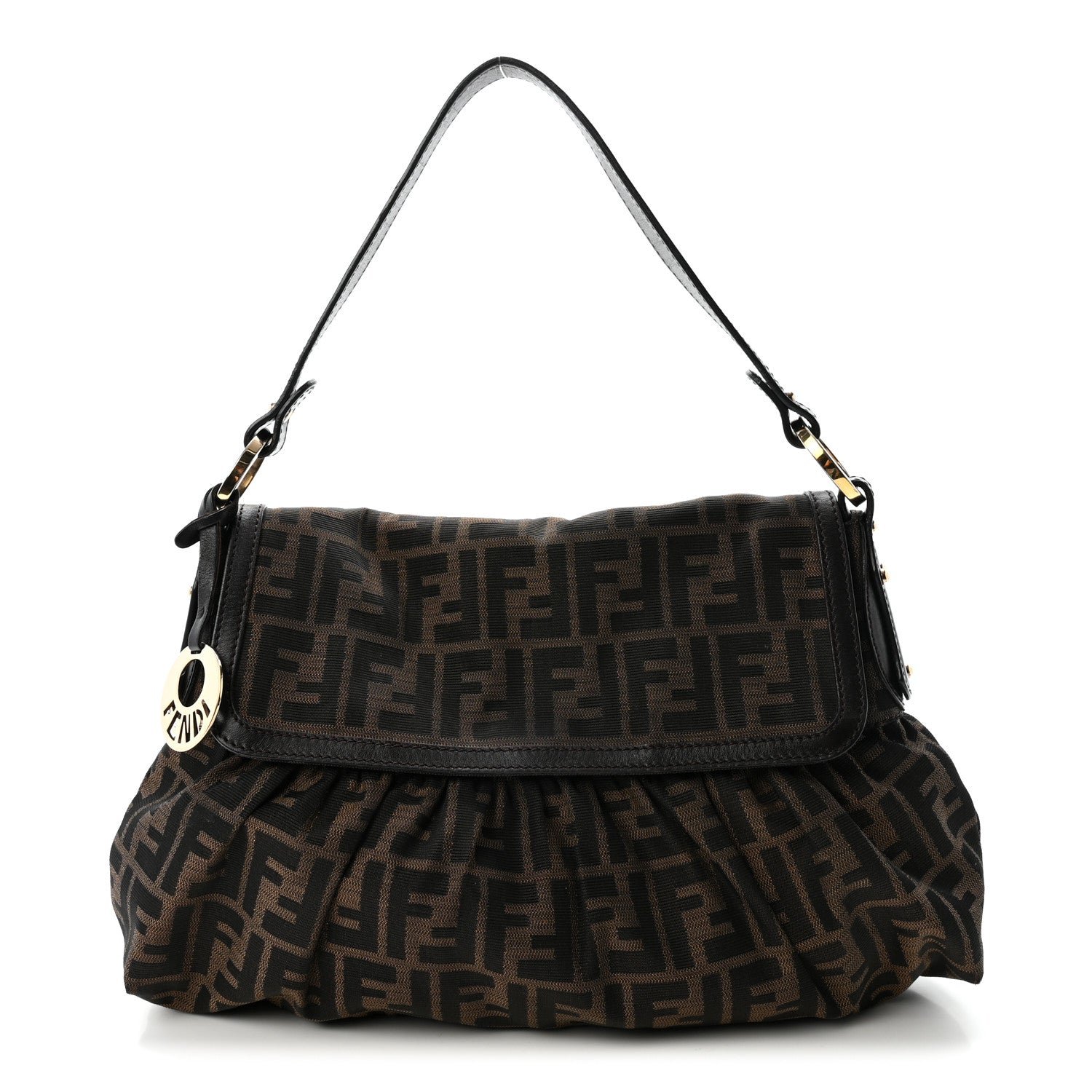 Fendi Fendi Zucca Medium Chef Shoulder Bag Tobacco