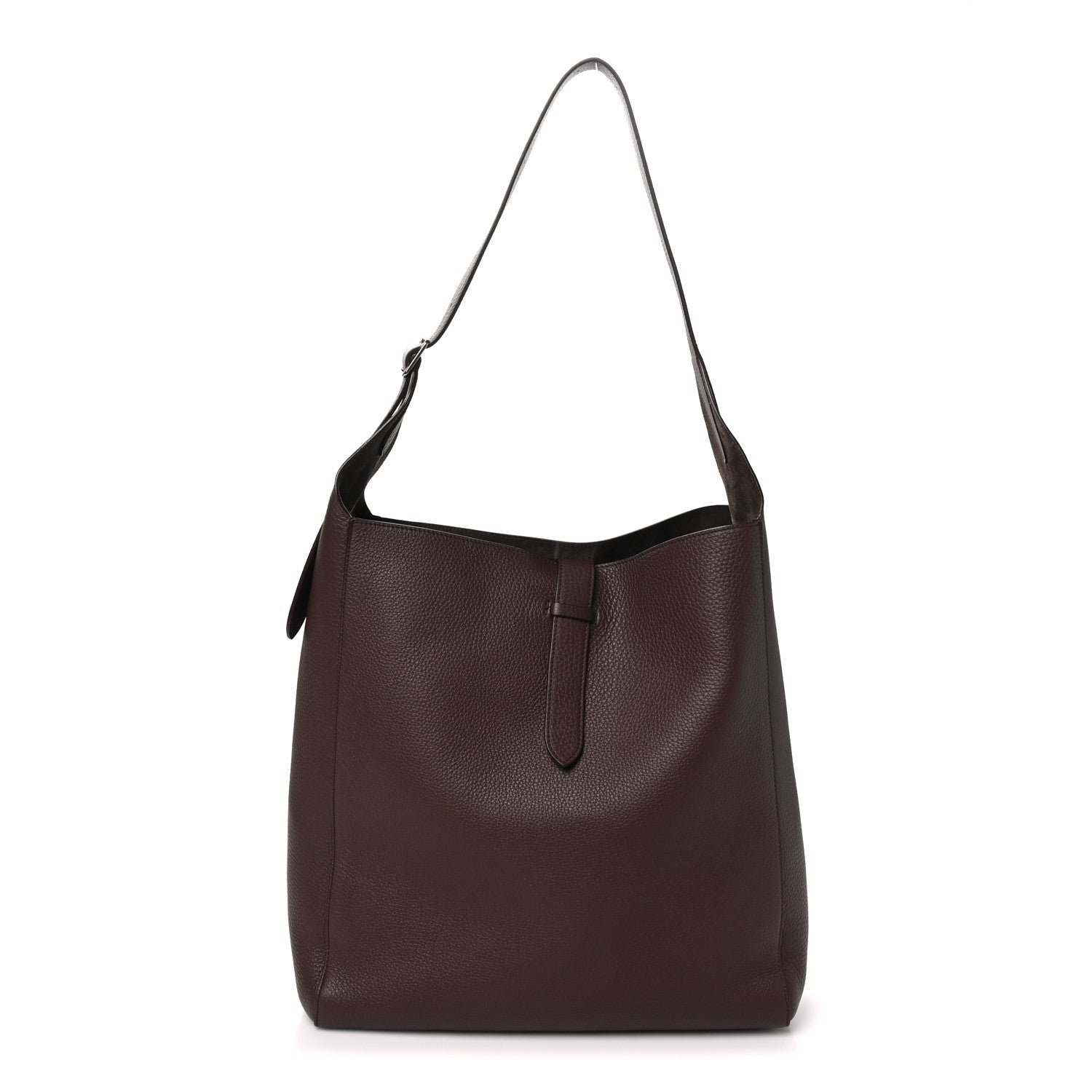 The Row Grained Calfskin Blake Hobo Acajou