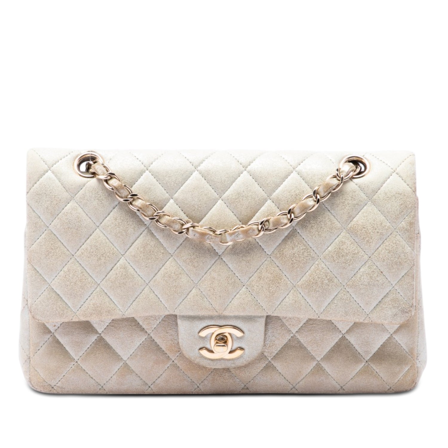 Lambskin Medium Classic Iridescent Lambskin Double Flap