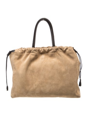 Suede Top Handle Bag