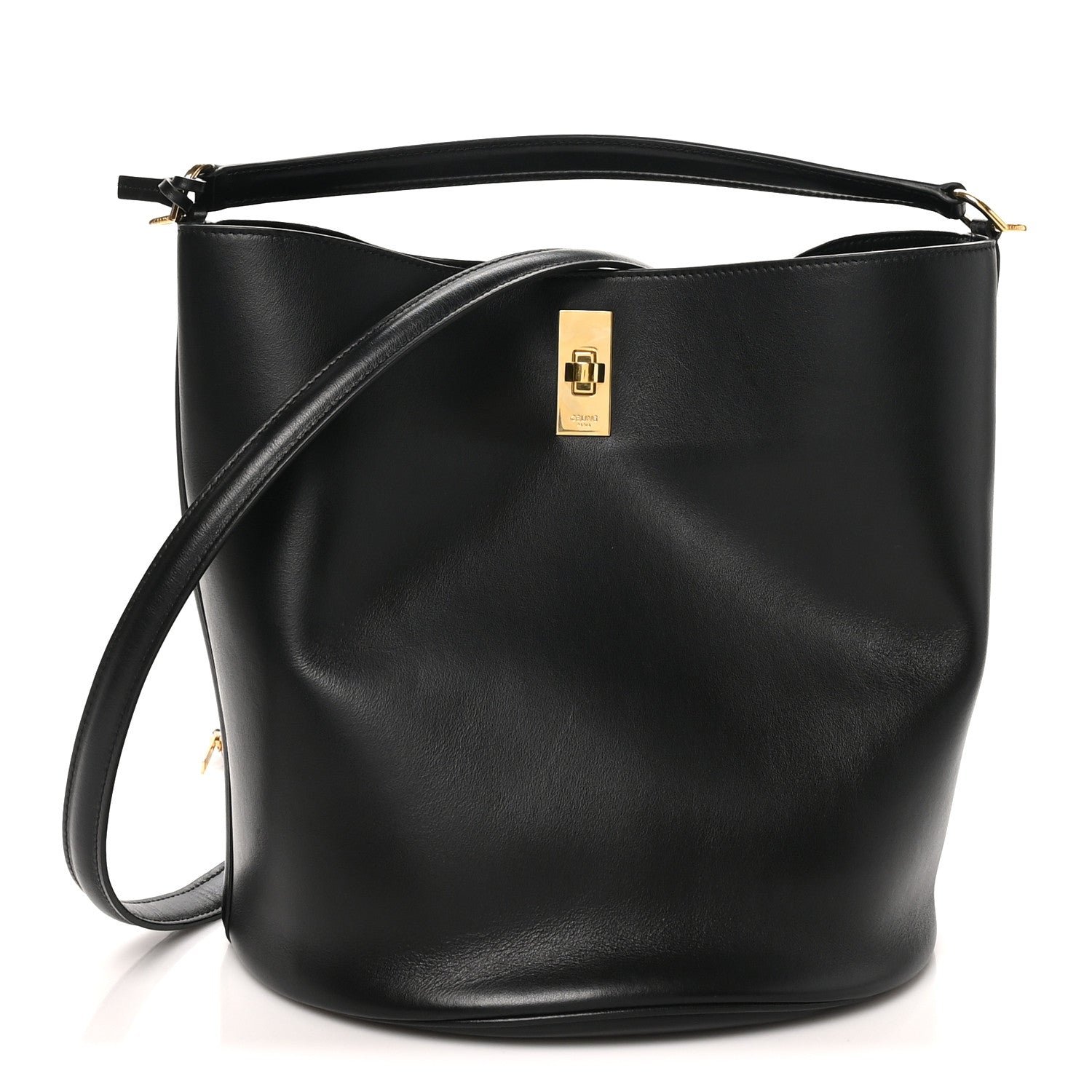 Celine Smooth Calfskin Bucket 16 Bag Black