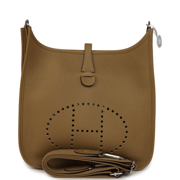Hermes Evelyne III PM Dune Clemence Palladium Hardware