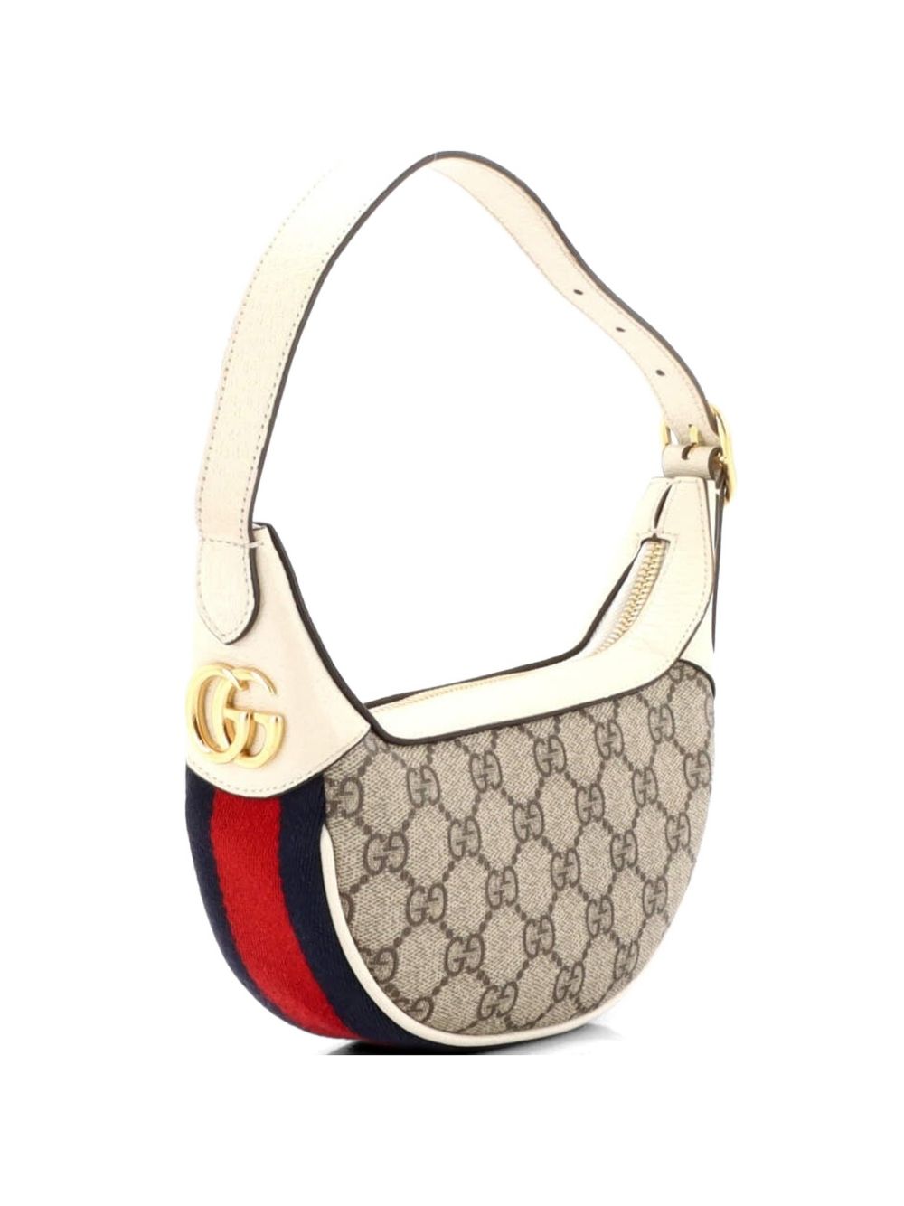 Ophidia Half Moon Bag GG Coated Canvas Mini hobo bag