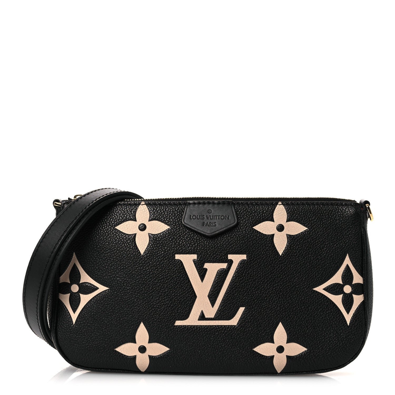 Louis Vuitton Empreinte Monogram Giant Multi Pochette Accessories Large Pochette Black Beige