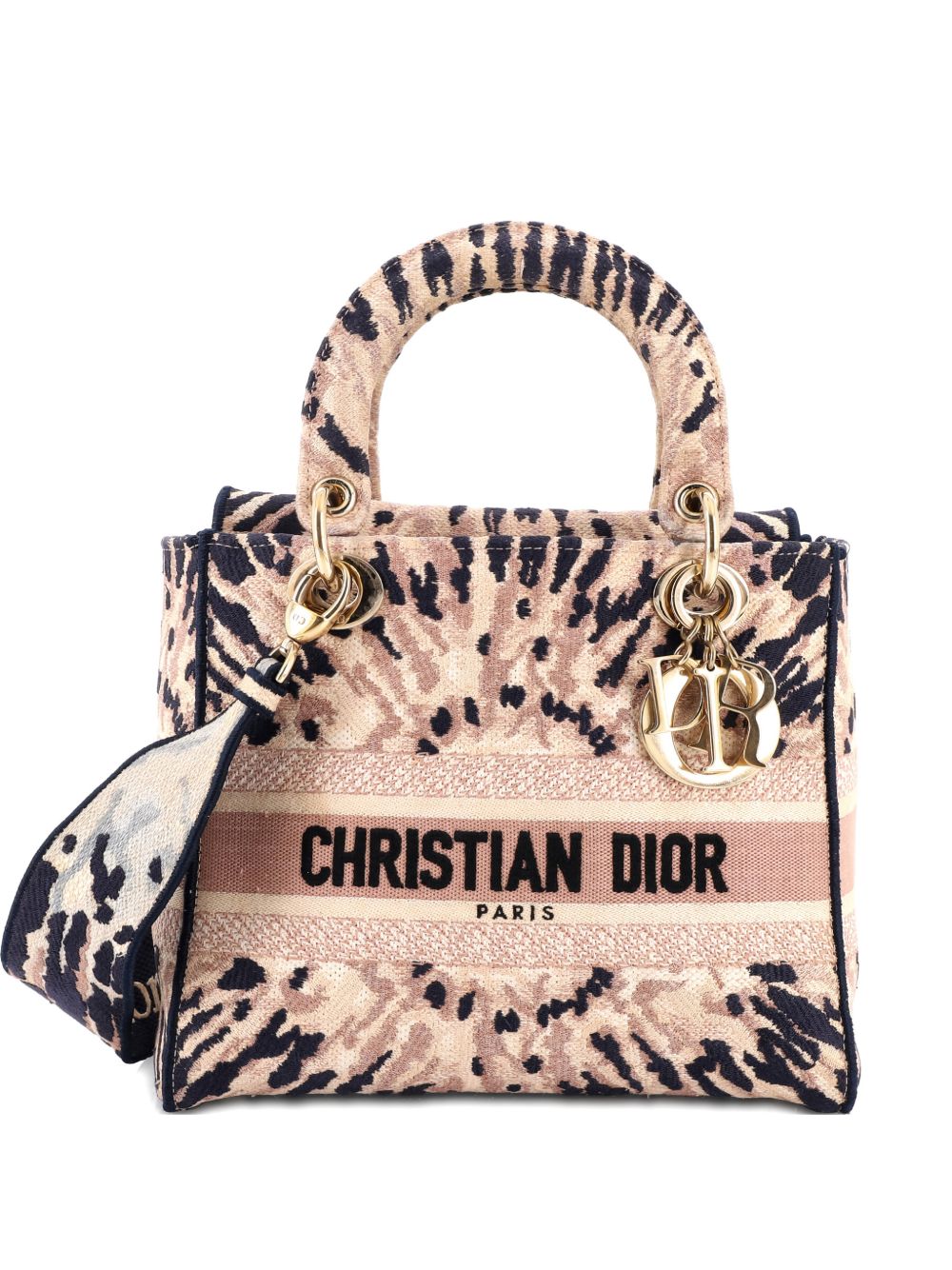 Lady D-Lite Bag Embroidered Canvas Medium satchel