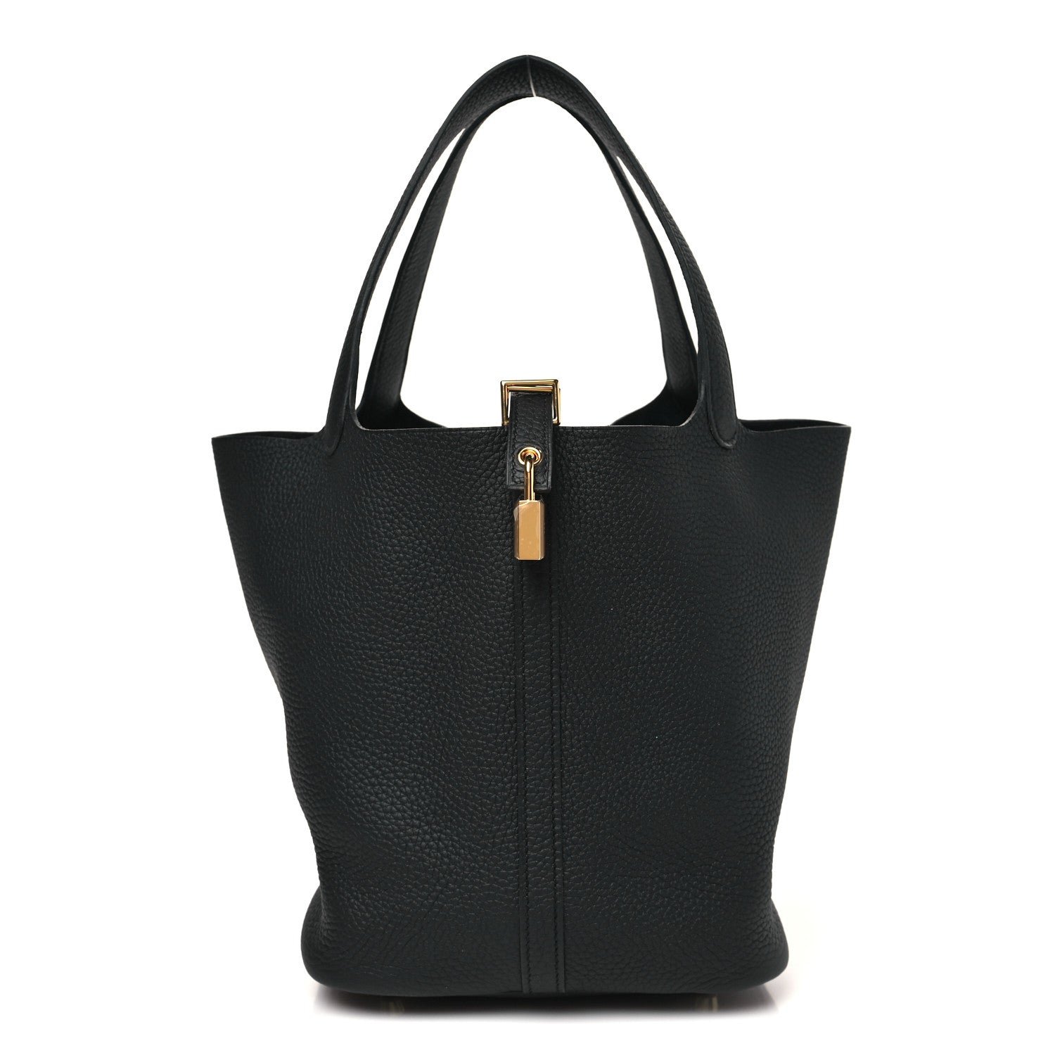 Hermes Taurillon Clemence Picotin Lock 22 MM Black