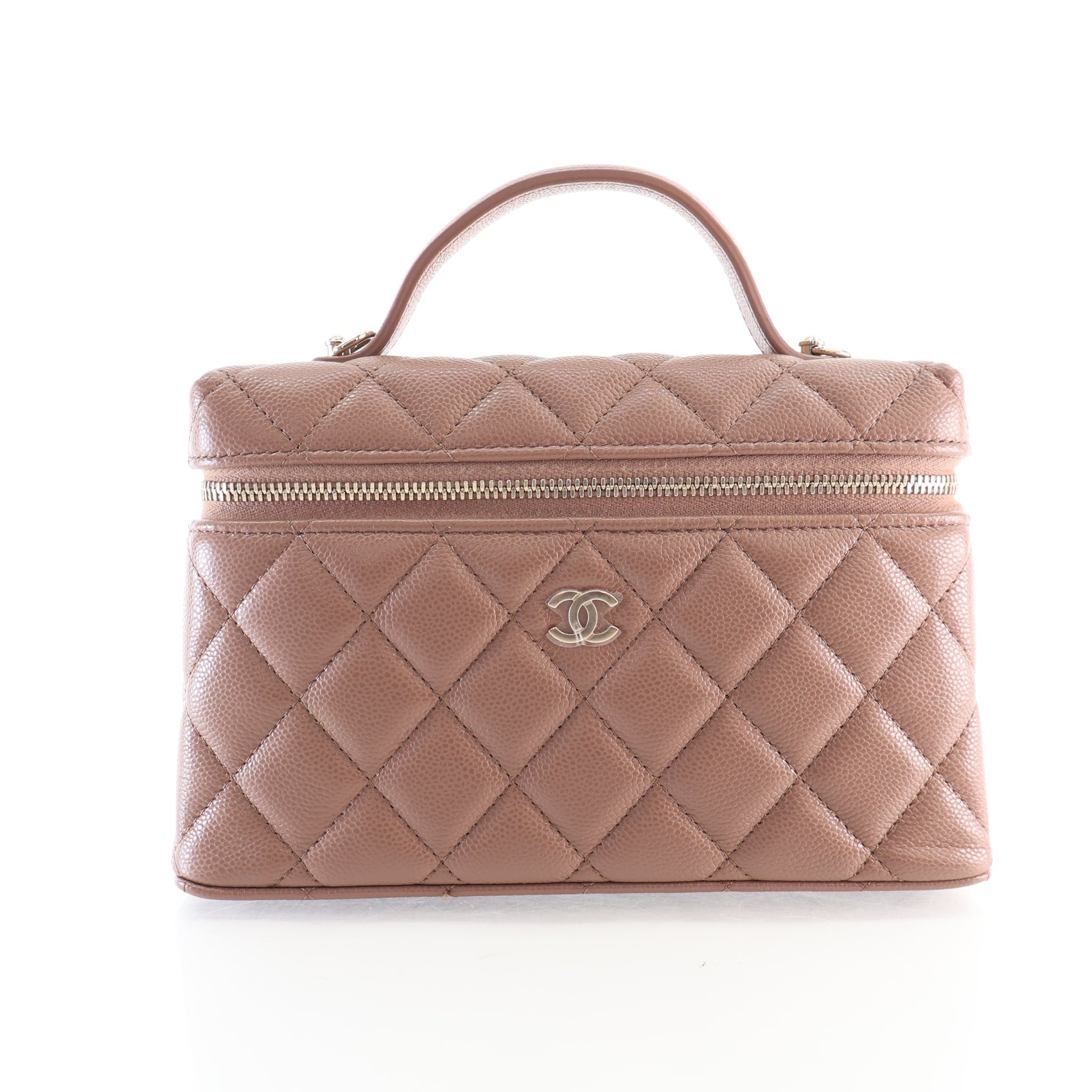 Chanel Chanel Caviar Slim Vanity Top Handle With Chain