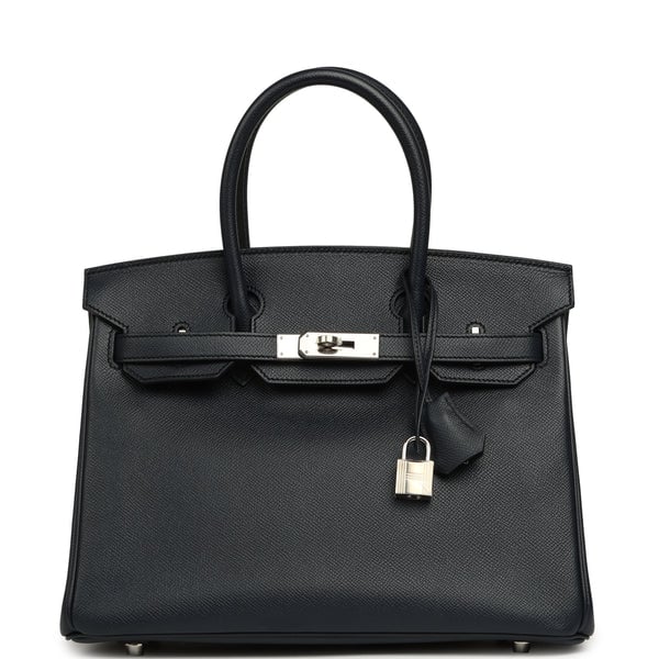 Hermes Hermes Birkin 30 Bleu Indigo Epsom Palladium Hardware